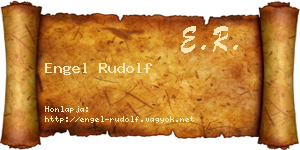 Engel Rudolf névjegykártya